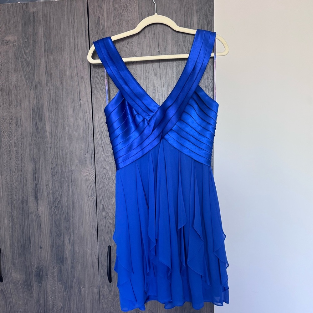 BcbgMaxaAzria blue cocktail/prom dress 4